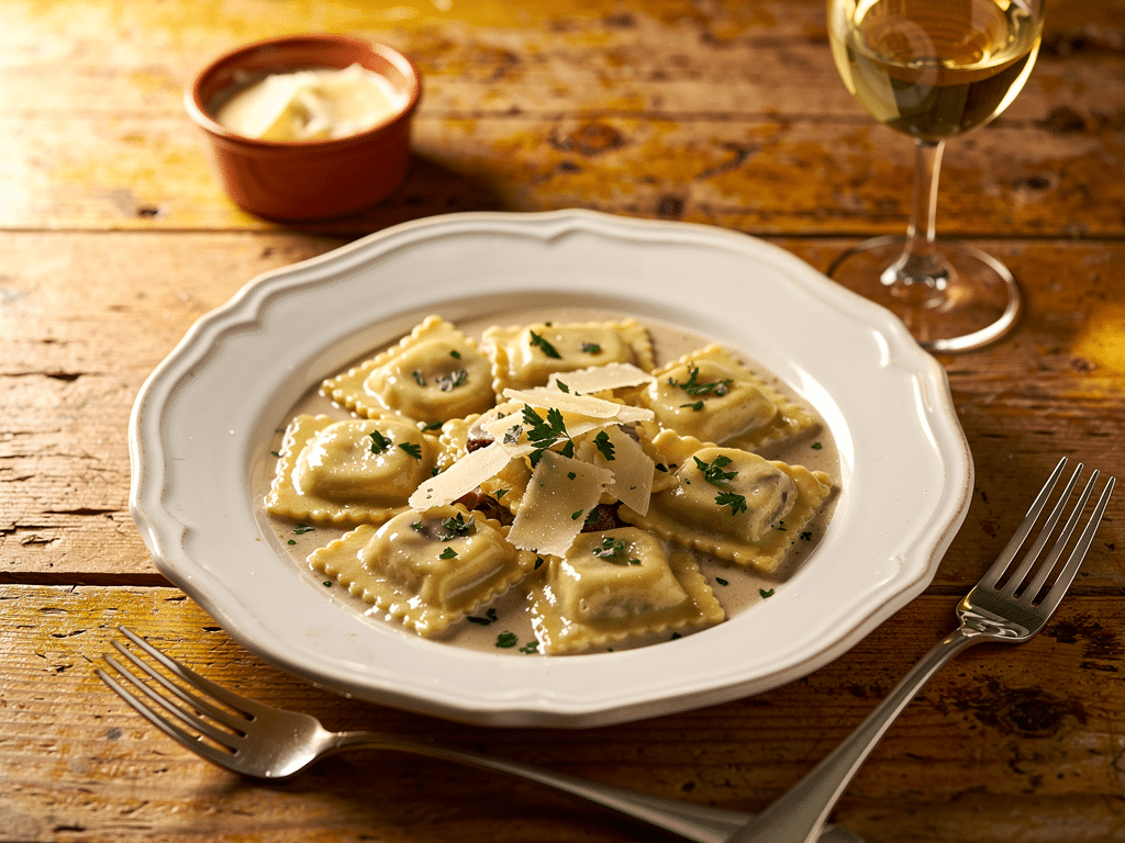 ravioli au champignon