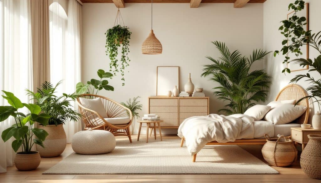 découvrez nos idées déco et meubles en rotin pour créer une chambre au style naturel et bohème, alliant charme authentique et ambiance chaleureuse.