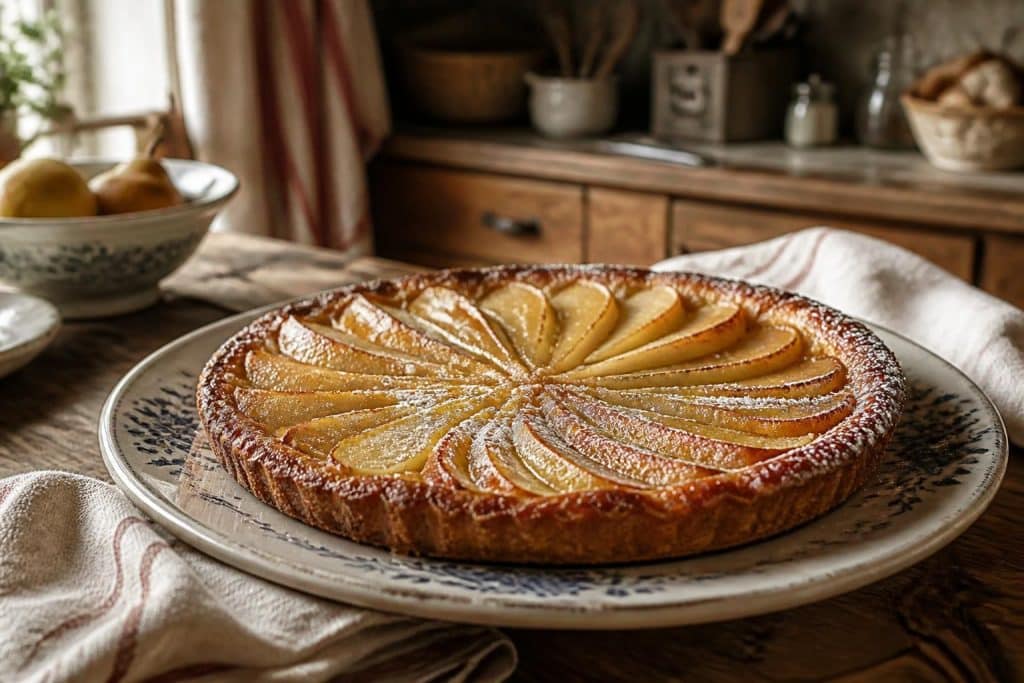 découvrez la recette facile et gourmande de la tarte aux poires façon grand-mère, un dessert traditionnel qui ravira toute la famille.