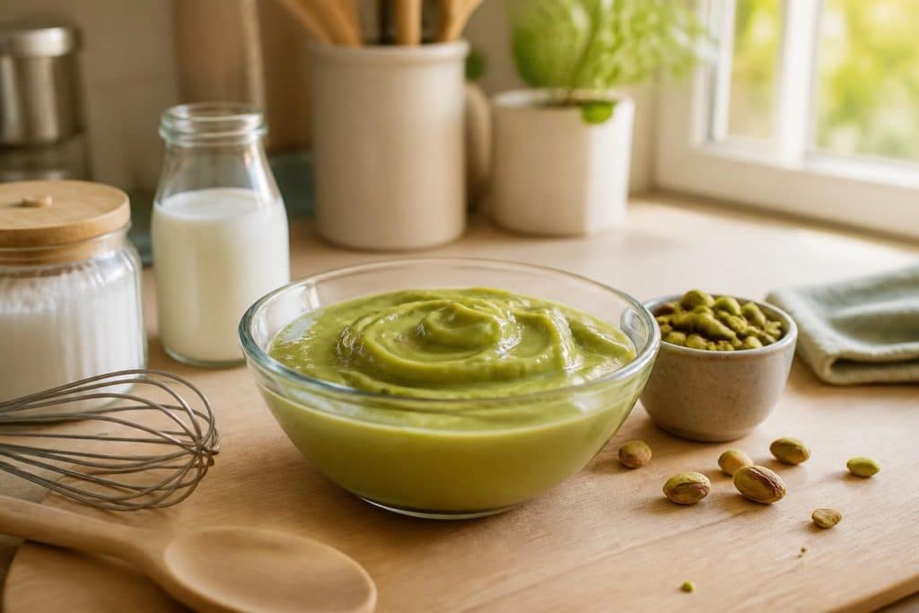 découvrez une recette facile et rapide pour préparer une délicieuse crème pistache maison, idéale pour toutes vos envies gourmandes.