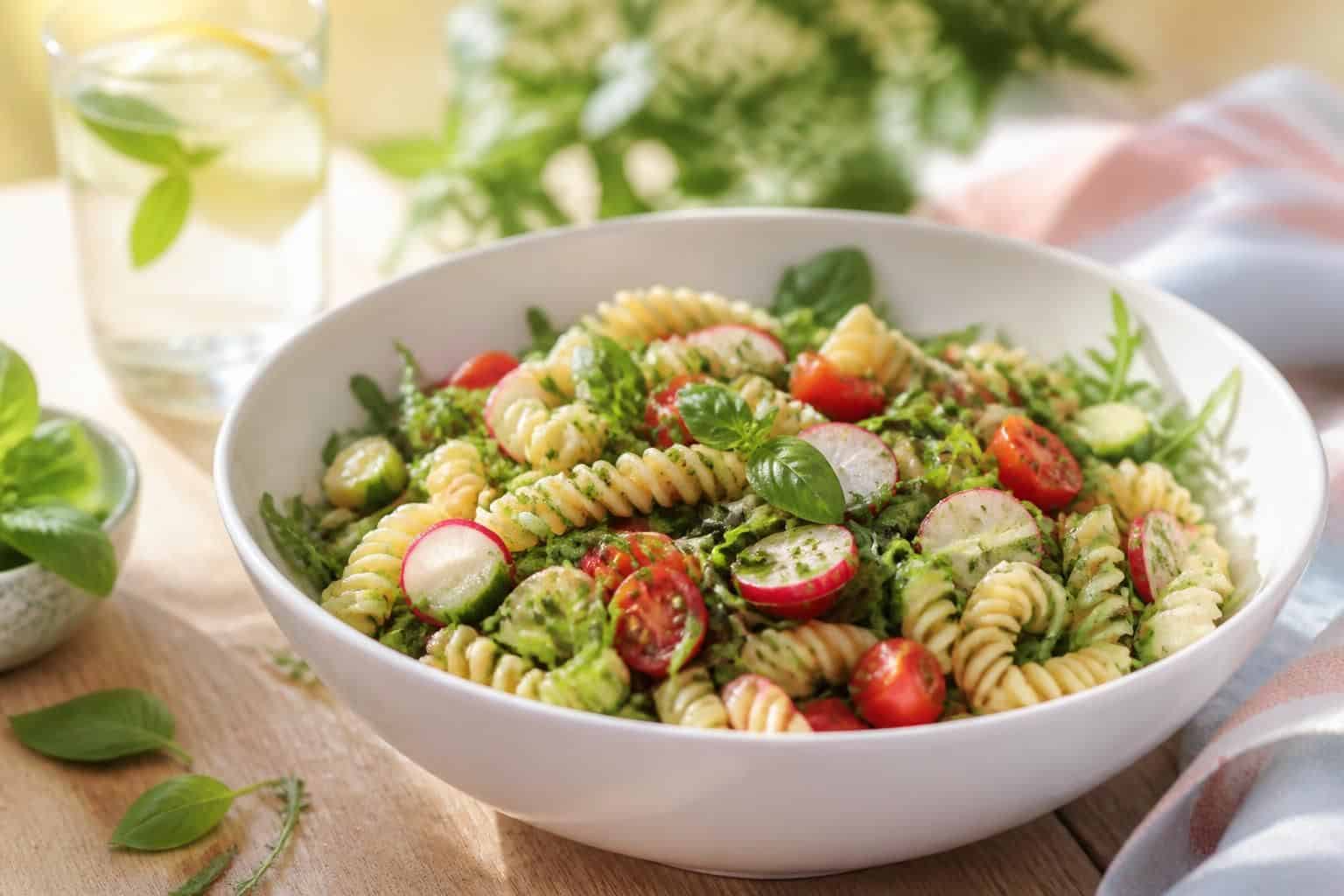découvrez une recette facile et légère de salade de pâtes healthy, parfaite pour un repas frais et nutritif cet été.