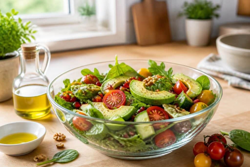 découvrez des recettes de salades healthy, faciles et rapides à préparer pour égayer vos repas quotidiens tout en prenant soin de votre santé.