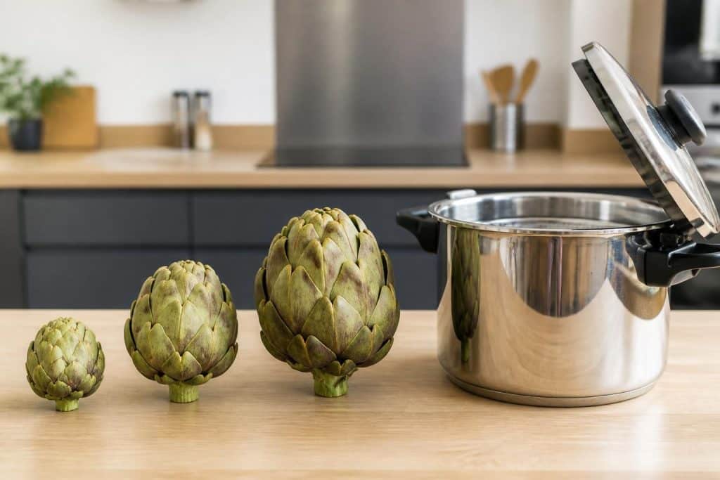 découvrez le temps de cuisson idéal de l'artichaut à la cocotte minute selon sa taille pour une préparation rapide et parfaite.